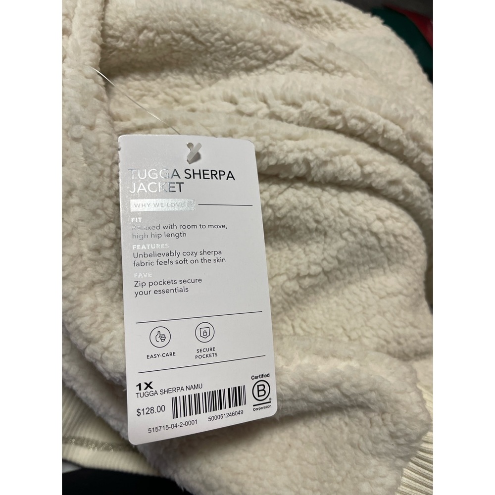 Athleta Tugga Sherpa Jacket Sz 1X NWT - Picture 7 of 11